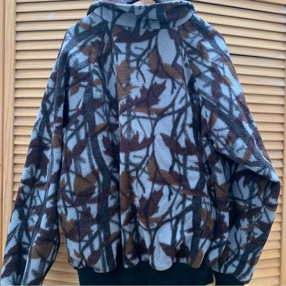 Vintage Leaf Pattern Full Zip Jacket XXL - Picture 6 of 6